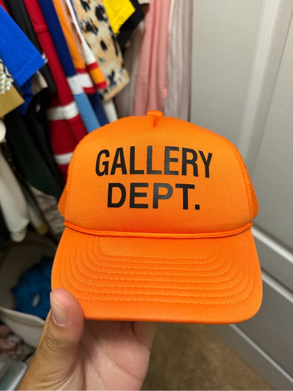 Gallery Dept Orange Mesh Trucker Cap